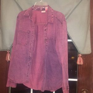 Burgundy/ maroon button down shirt